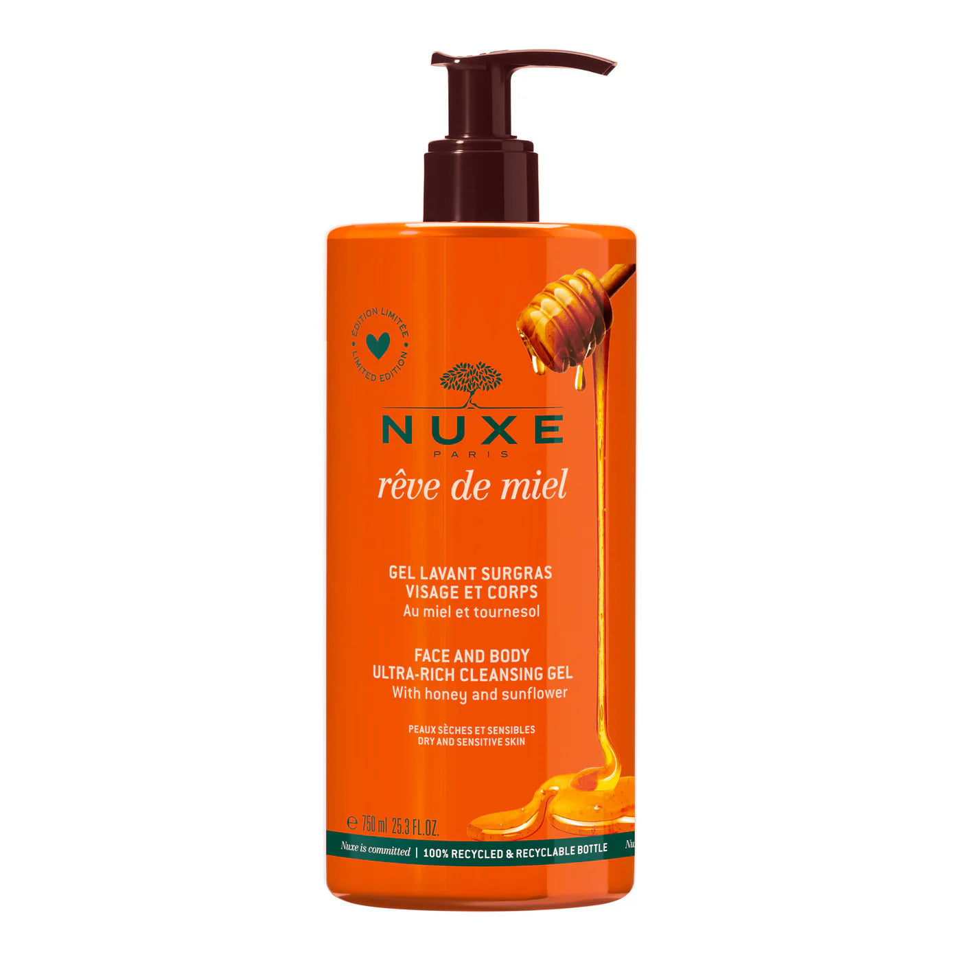 Nuxe REVE DE MIEL Gel lavant surgras visage et corps